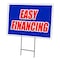 Signmission Easy Financing Yard Sign & Stake outdoor plastic coroplast window, C-1824-DS-Easy Financing C-1824-DS-Easy Financing - alternate 1